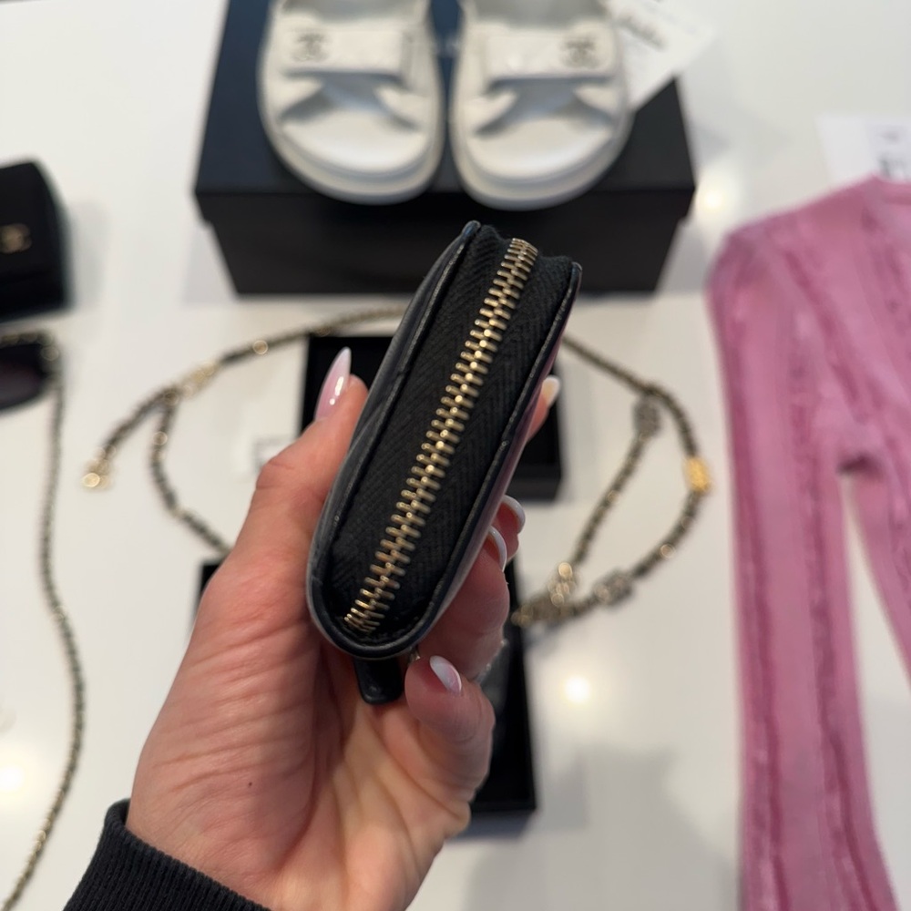 CHANEL 23B Lambskin Card Case Wallet FULL SET RECEIPT - Picture 3 of 8